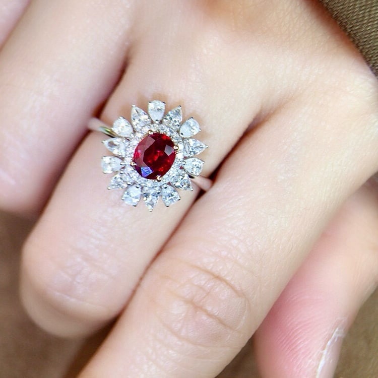 14k Gold 1.34 Ctw Natural Ruby & Diamond Ring - 3