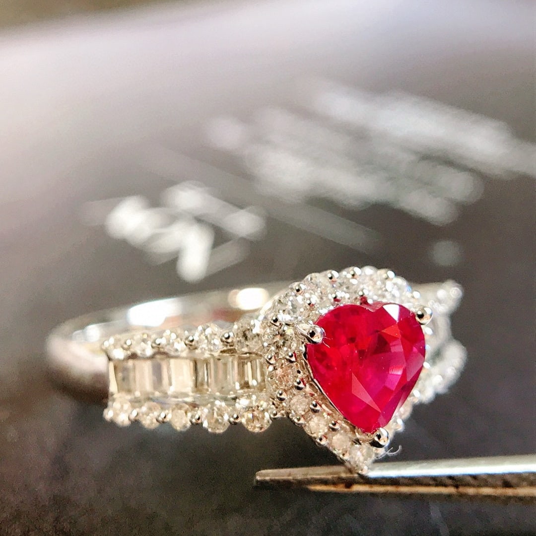 14k Gold 1.03 Ctw Natural Sapphire & Diamond Ring - 6