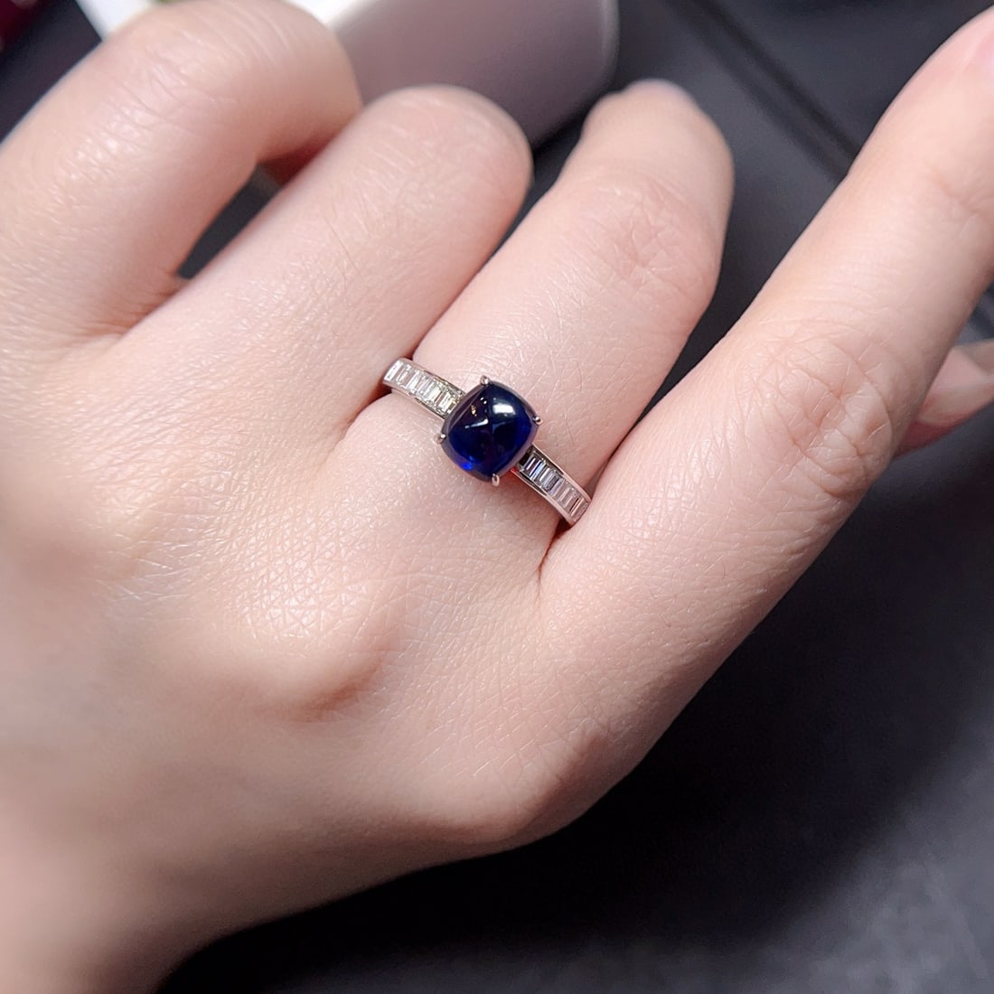 14k Gold 2.55 Ctw Natural Sapphire & Diamond Ring - 3