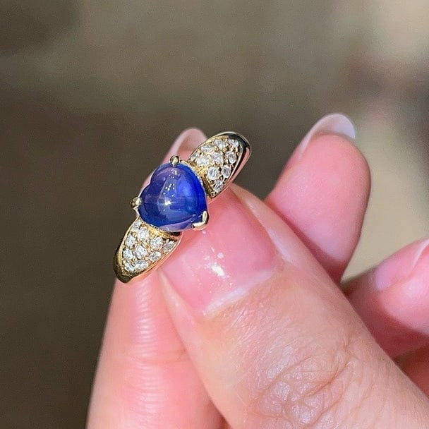 14k Gold 2.07 Ctw Natural Sapphire & Diamond Ring - 2