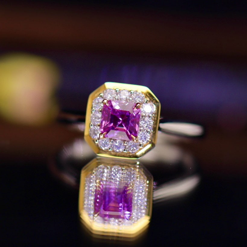 14k Gold 1.16 Ctw Natural Sapphire & Diamond Ring - 2