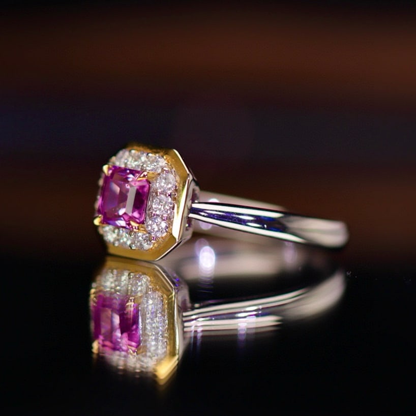 14k Gold 1.16 Ctw Natural Sapphire & Diamond Ring - 3