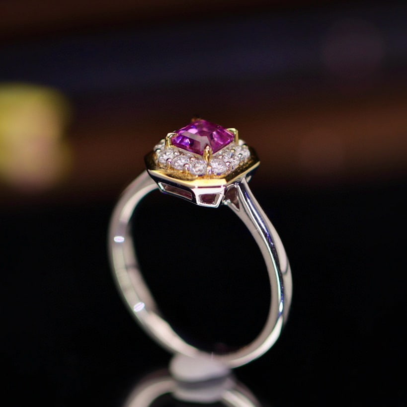 14k Gold 1.16 Ctw Natural Sapphire & Diamond Ring - 5