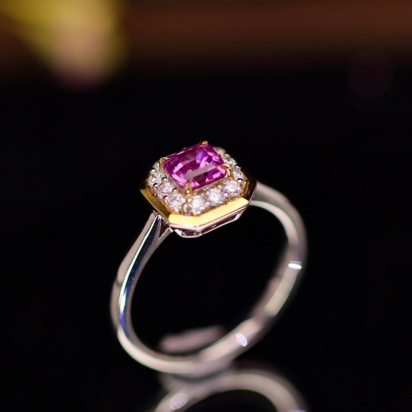 14k Gold 1.16 Ctw Natural Sapphire & Diamond Ring - 6