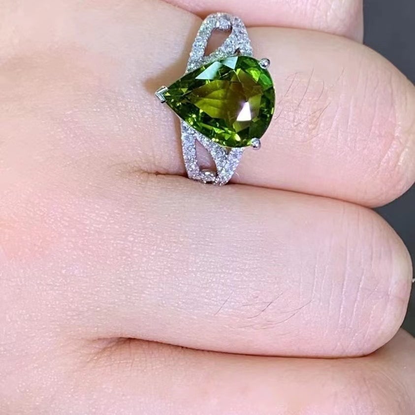 14k Gold 5.9 Ctw Natural Tourmaline & Diamond Ring - 2