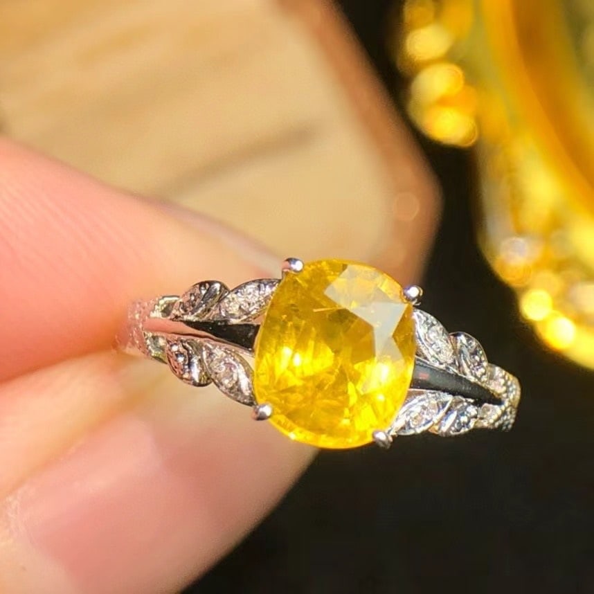 14k Gold 1.82 Ct Natural Sapphire & Diamond Ring - 2