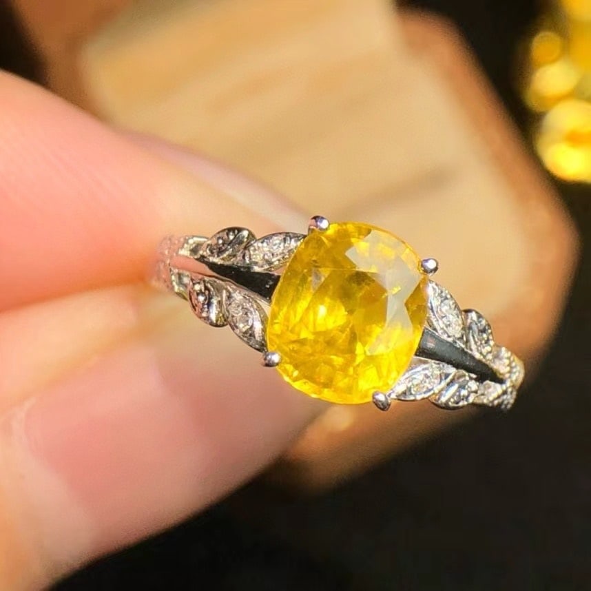 14k Gold 1.82 Ct Natural Sapphire & Diamond Ring - 3