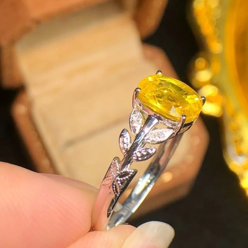 14k Gold 1.82 Ct Natural Sapphire & Diamond Ring - 4