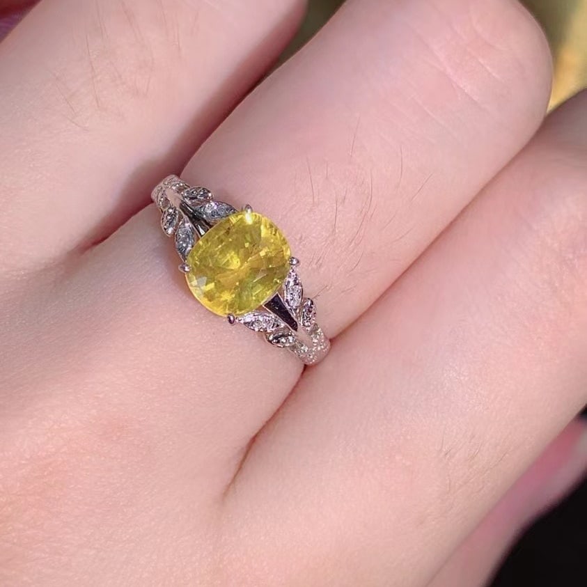 14k Gold 1.82 Ct Natural Sapphire & Diamond Ring - 5