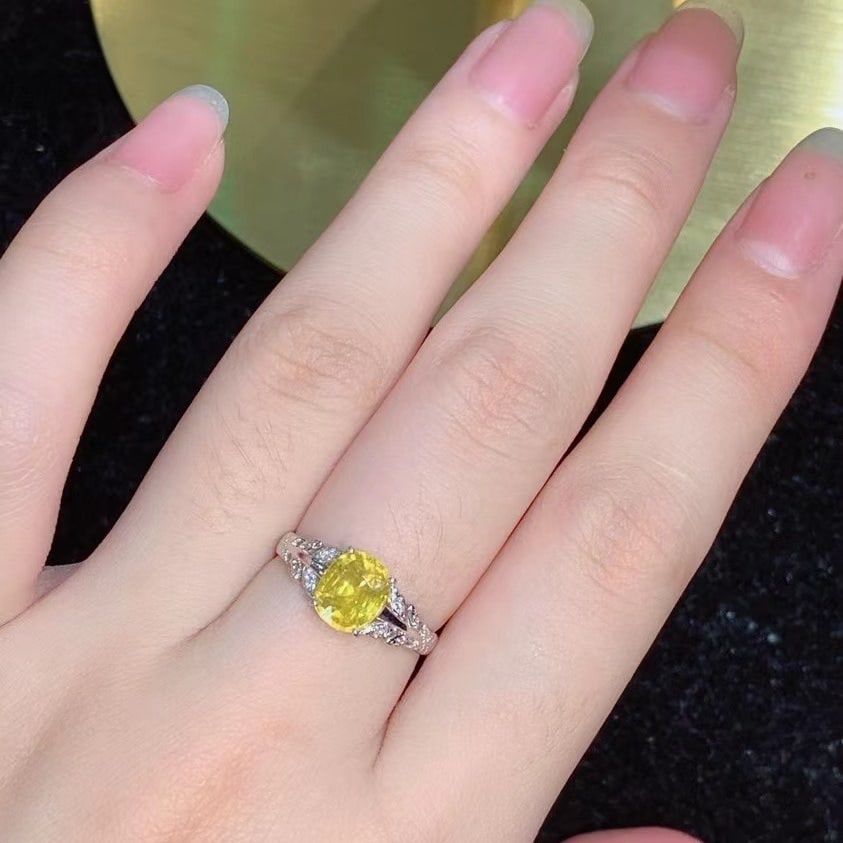 14k Gold 1.82 Ct Natural Sapphire & Diamond Ring - 6