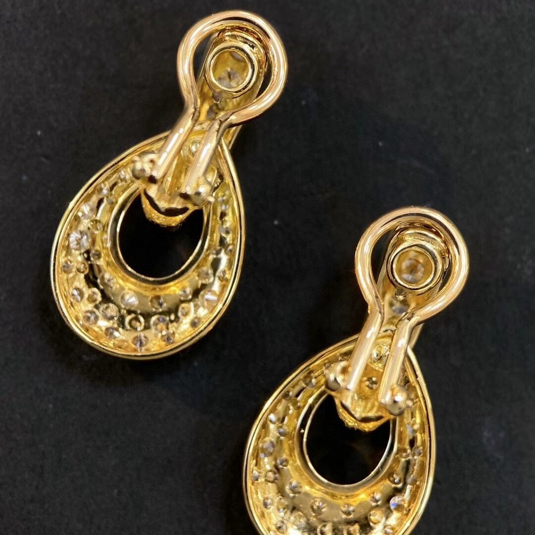 14k Gold 1.88 Ct Natural H Diamond Earrings - 3