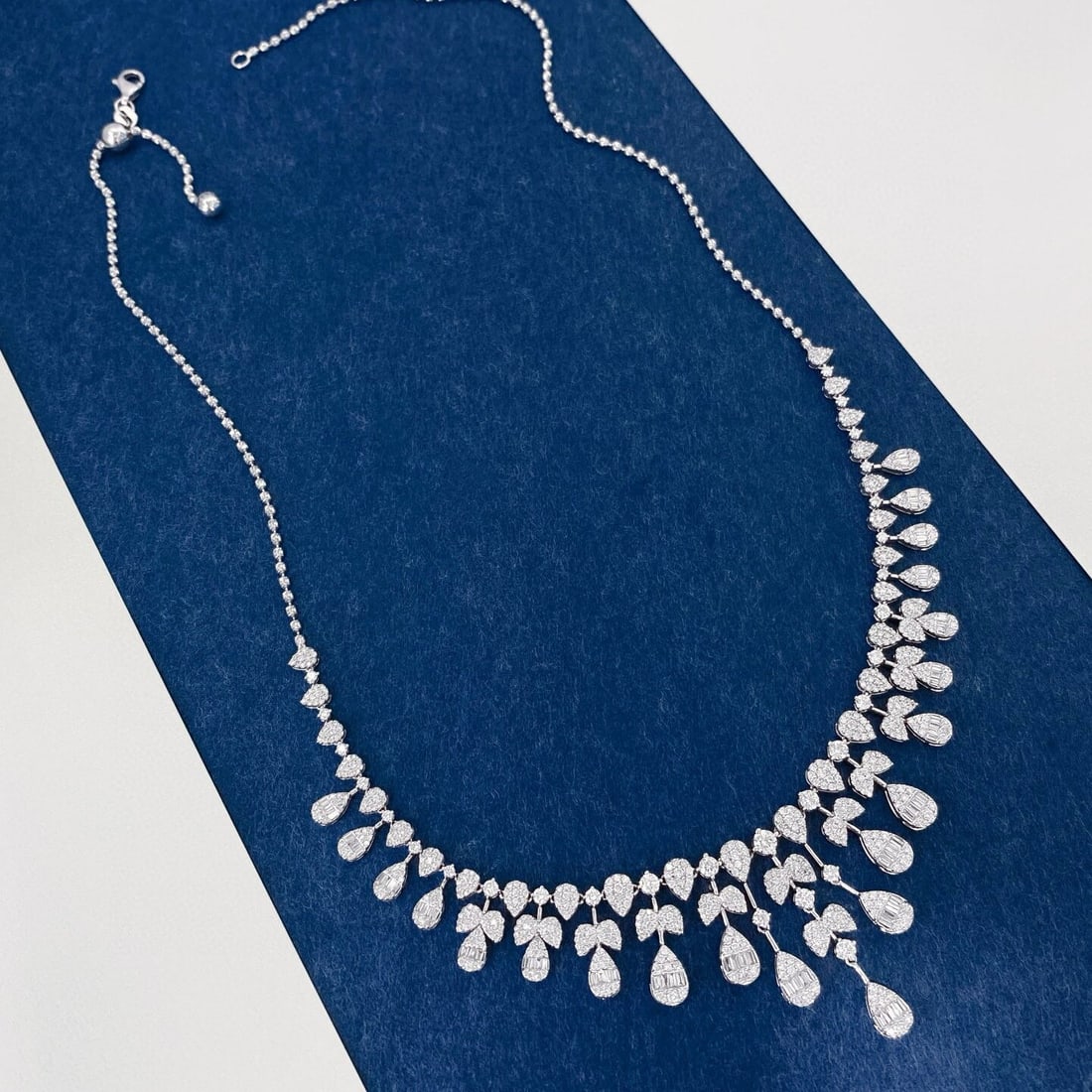 14k Gold 3.6 Ct Natural H Diamond Necklace - 3