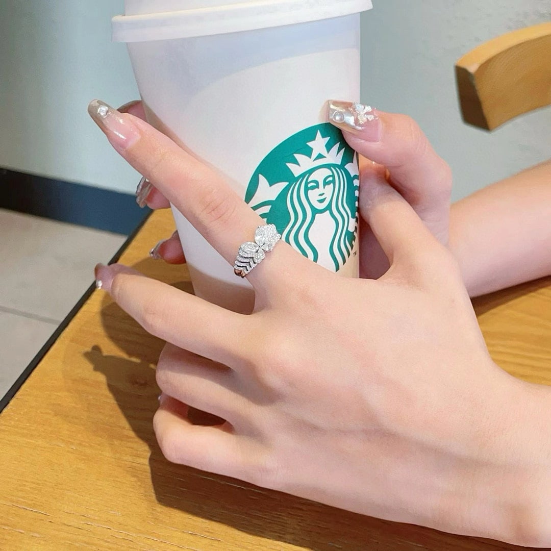 14k Gold 0.83 Ct Natural H Diamond Ring - 3