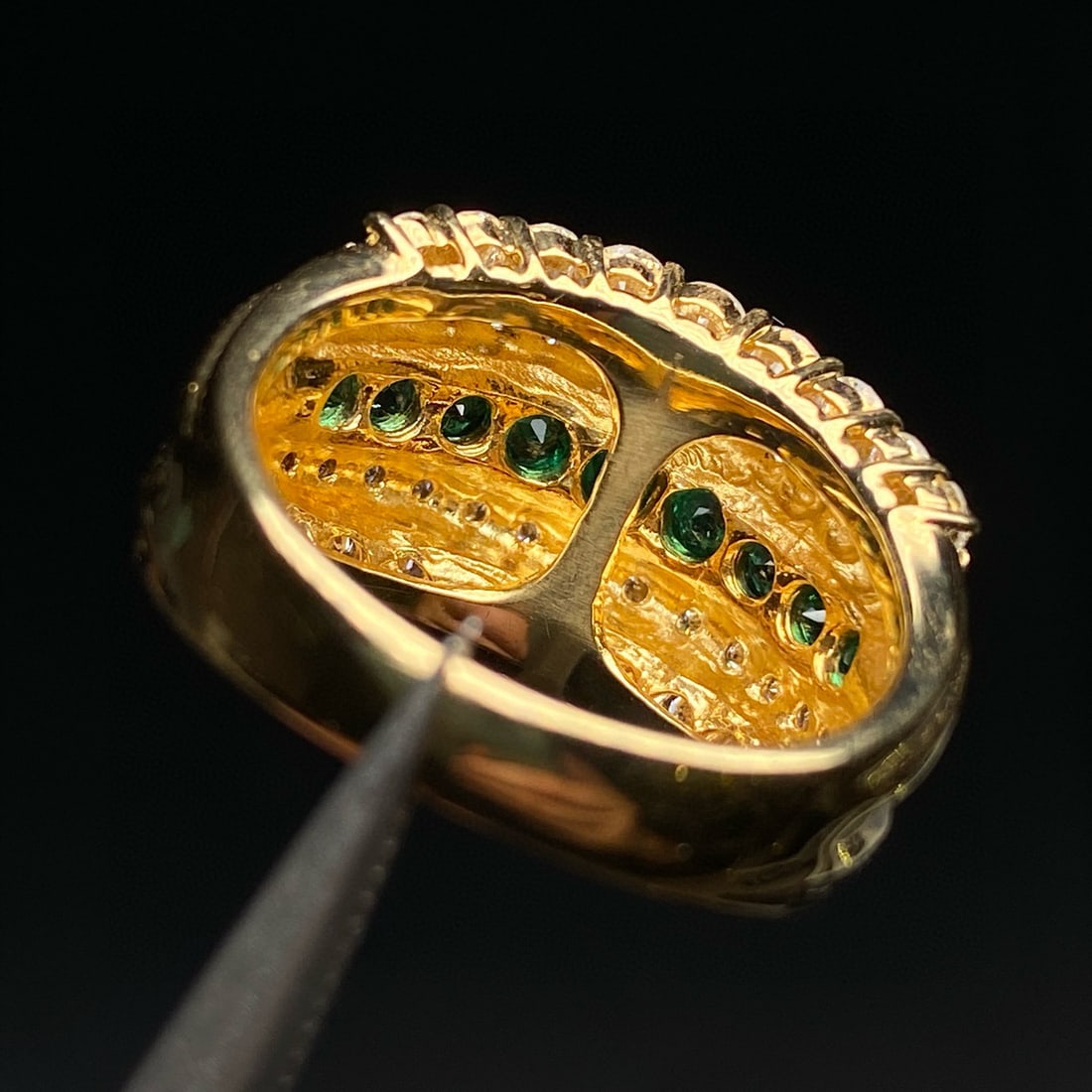 14k Gold 1.94 Ctw Vivid Green Natural Emerald & Diamond Ring - 6