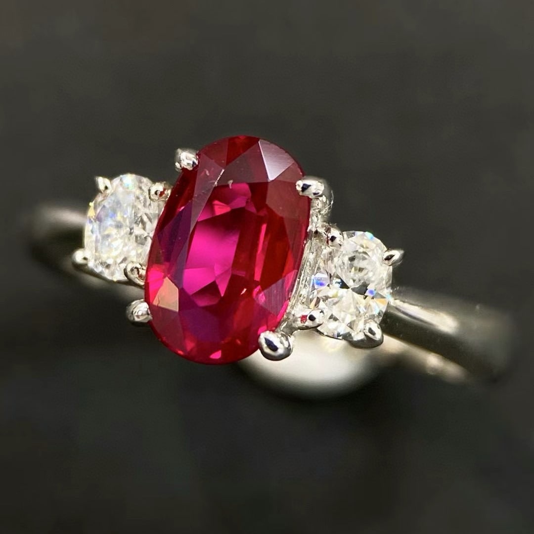 14k Gold 1.92 Ctw Natural Ruby & Diamond Ring - 2