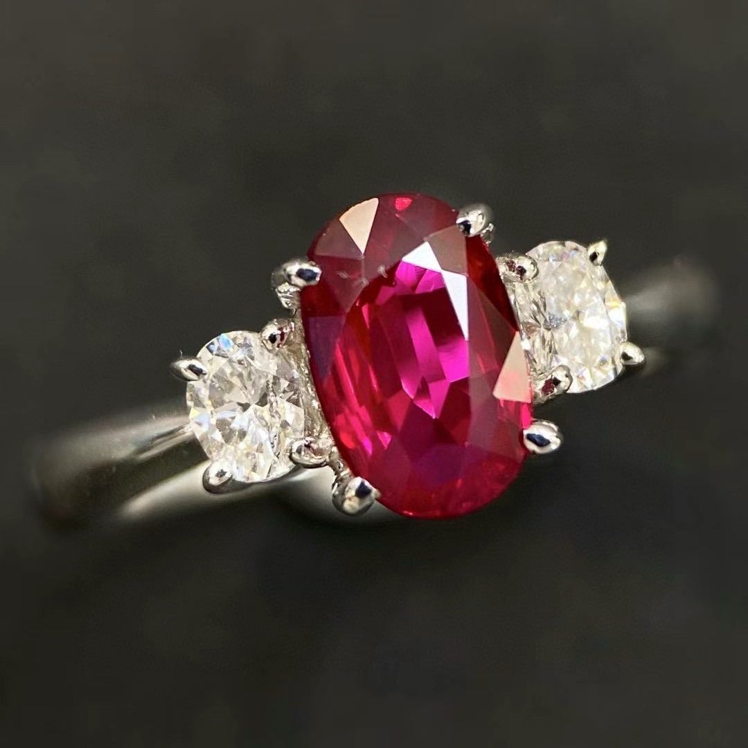 14k Gold 1.92 Ctw Natural Ruby & Diamond Ring - 3