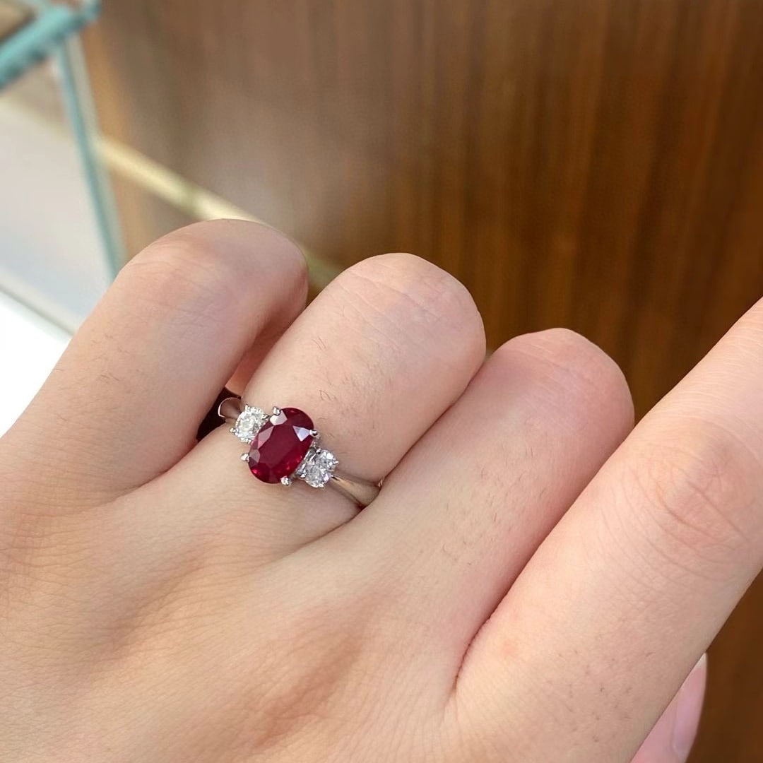 14k Gold 1.92 Ctw Natural Ruby & Diamond Ring - 4