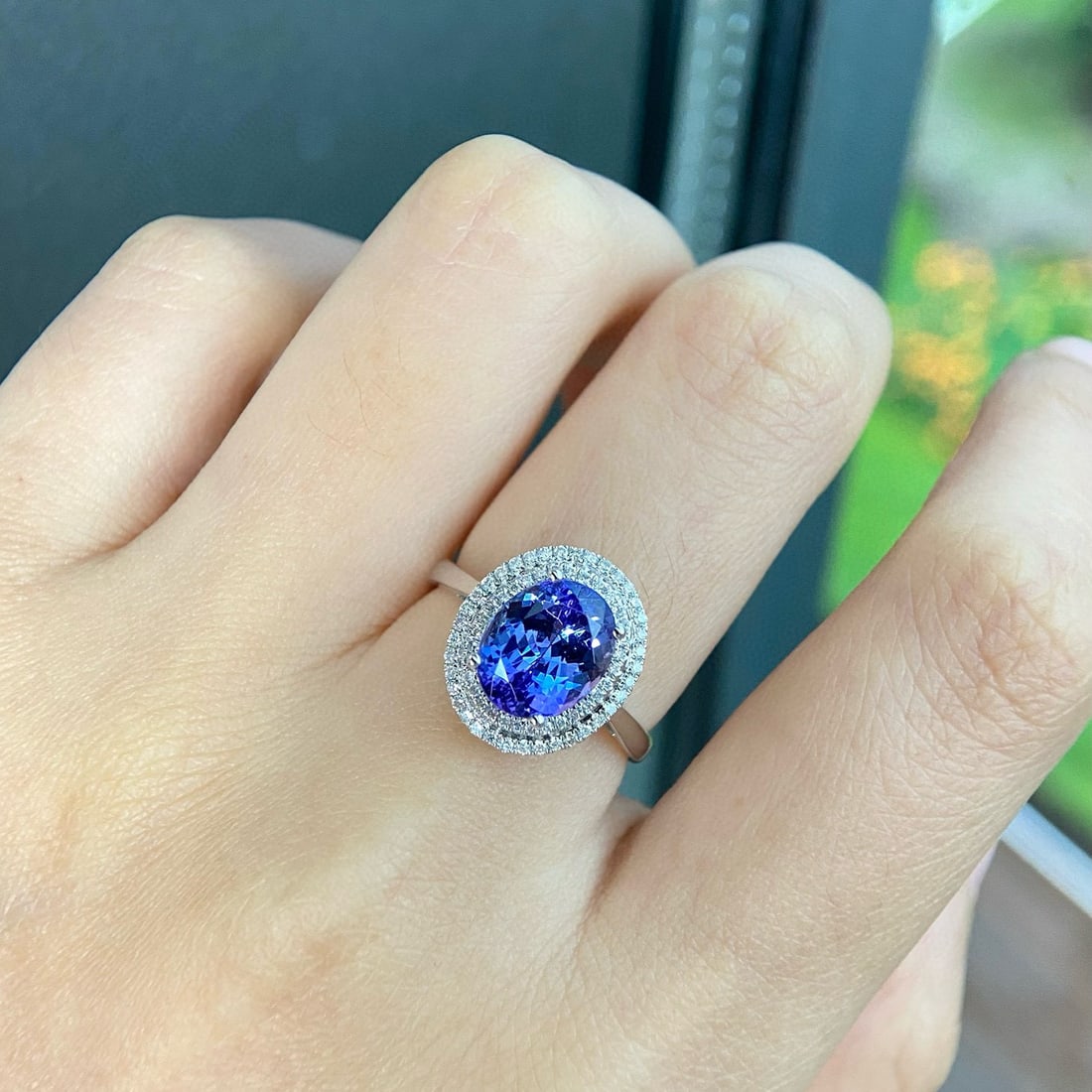 14k Gold 3.37 Ctw Natural Tanzanite & Diamond Ring - 3