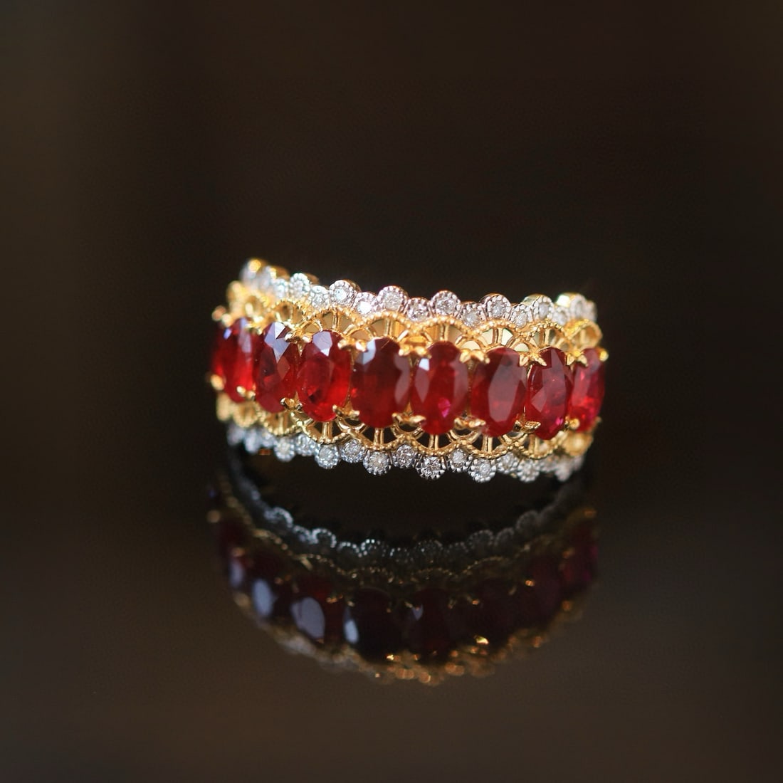 14k Gold 2.05 Ctw Natural Ruby & Diamond Ring - 4