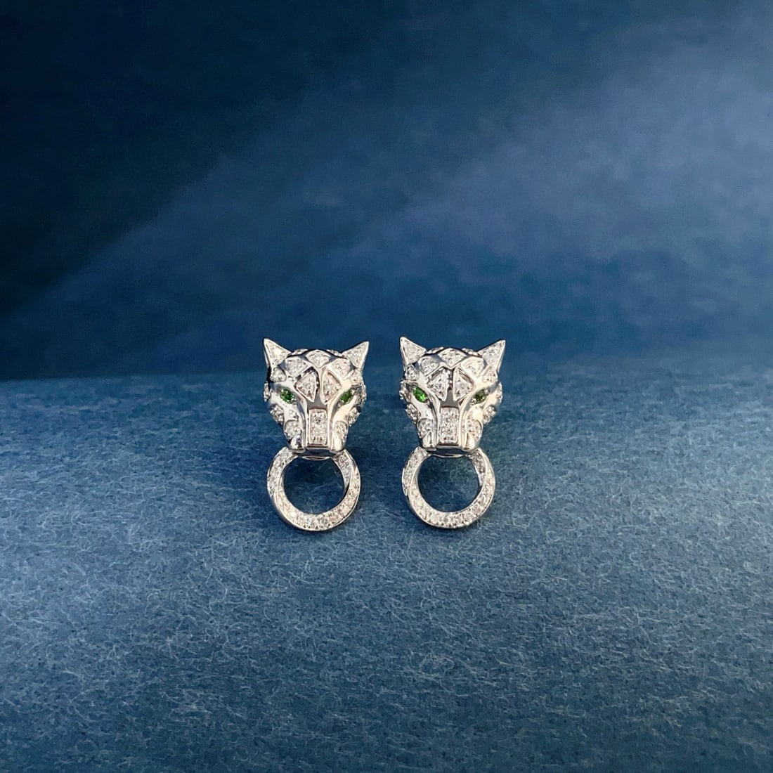 14k Gold 0.26 Ctw Natural H Diamond & Tsavorite Earrings - 3