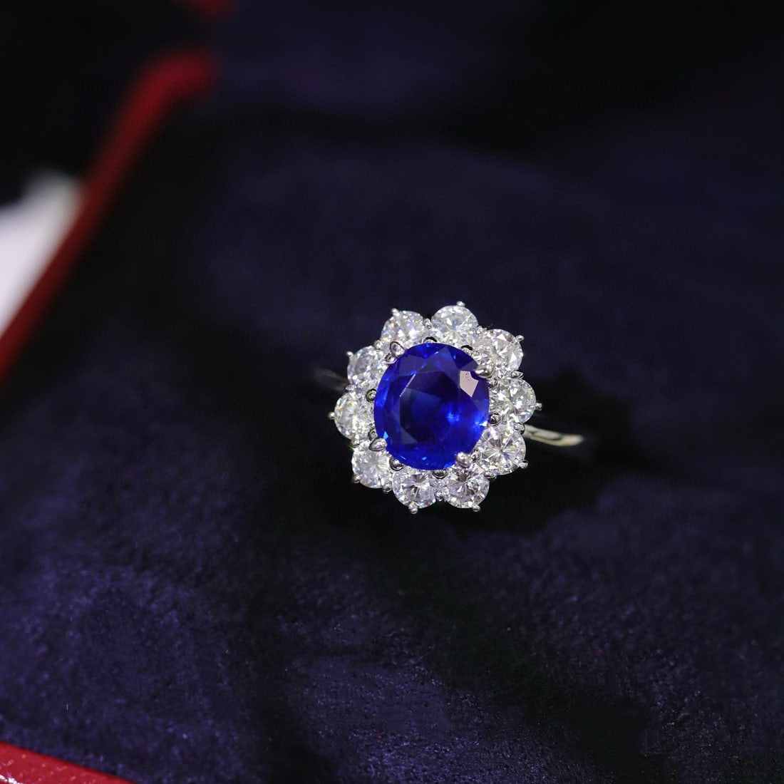 14k Gold 2.27 Ctw Natural Sapphire & Diamond Ring - 6