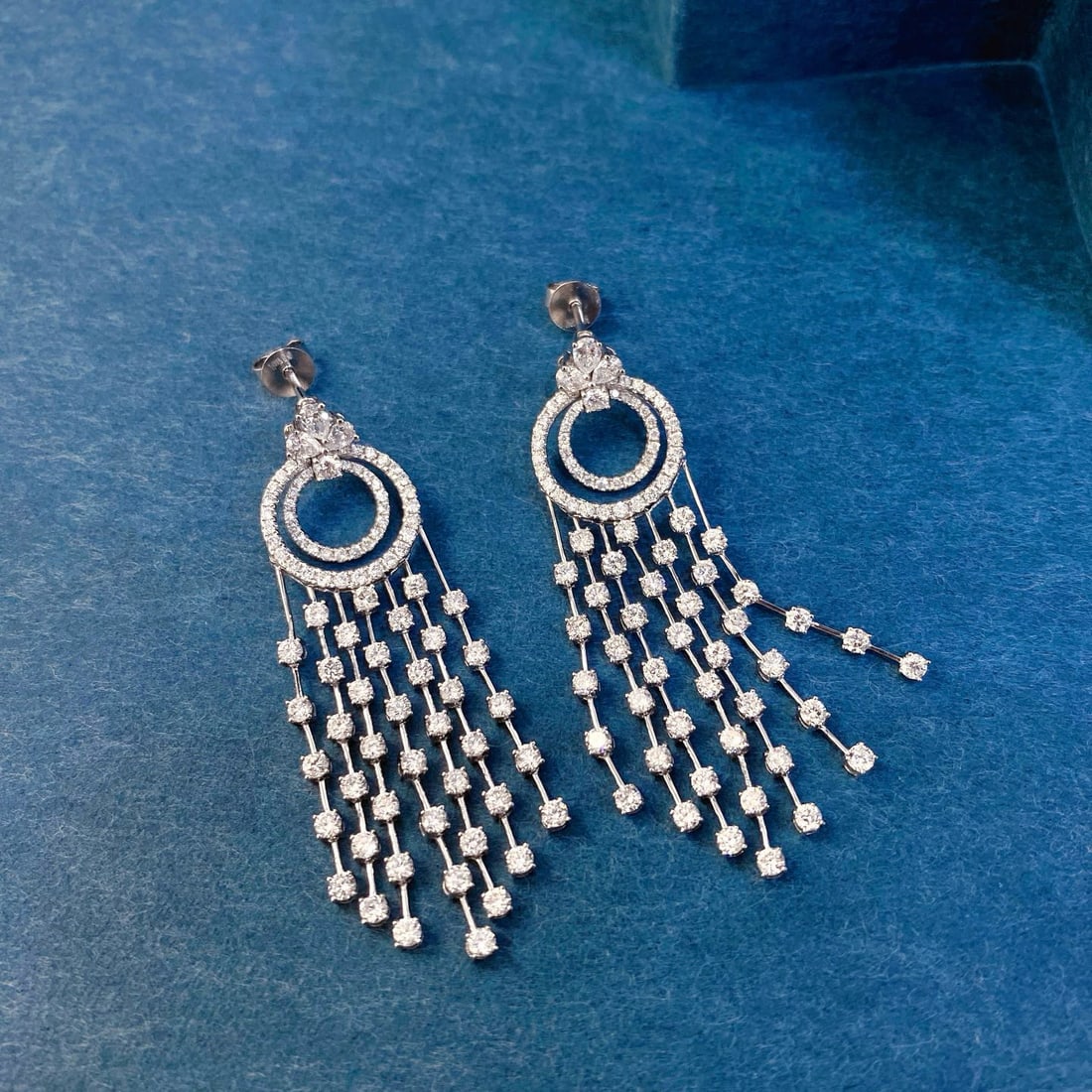 14k Gold 3 Ct Natural H Diamond Earrings - 2