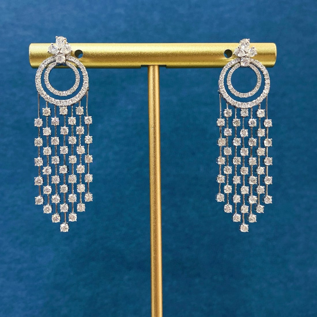 14k Gold 3 Ct Natural H Diamond Earrings - 4