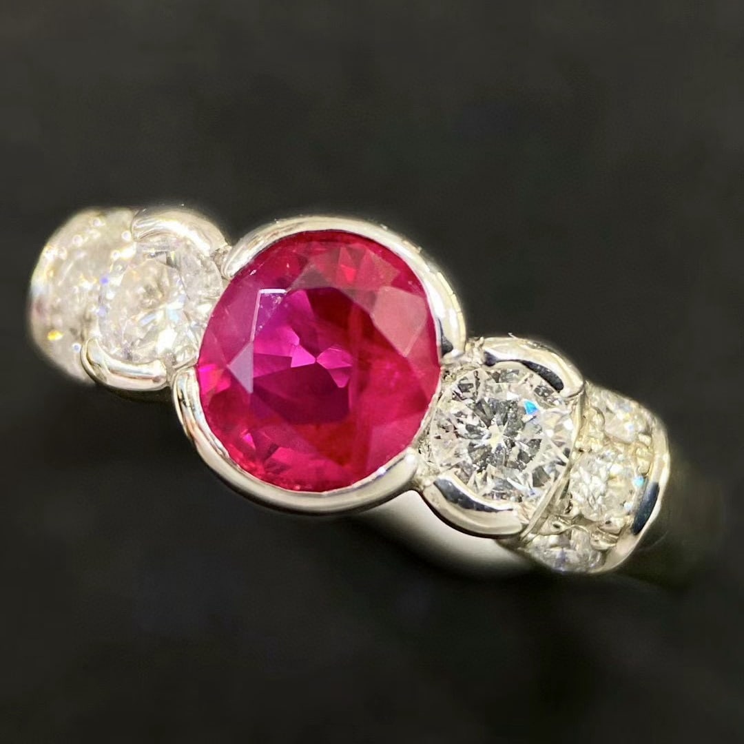 14k Gold 1.90 Ctw Natural Ruby & Diamond Ring - 4