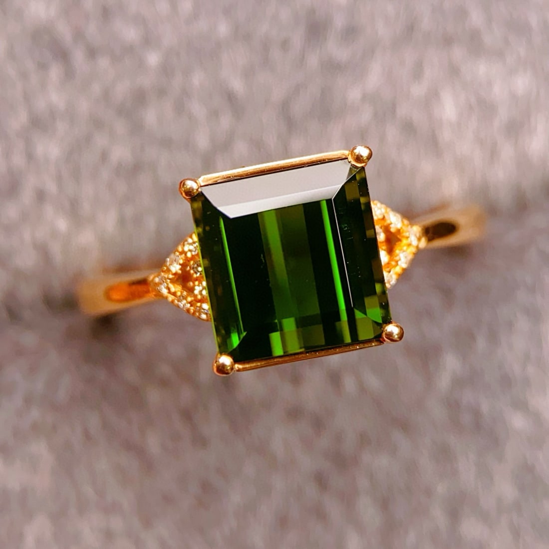 14k Gold 2.69 Ctw Natural Tourmaline & Diamond Ring - 2