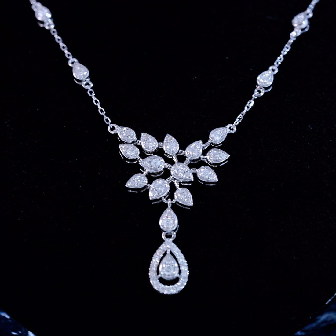 14k Gold 0.7 Ct Natural H Diamond Necklace - 3