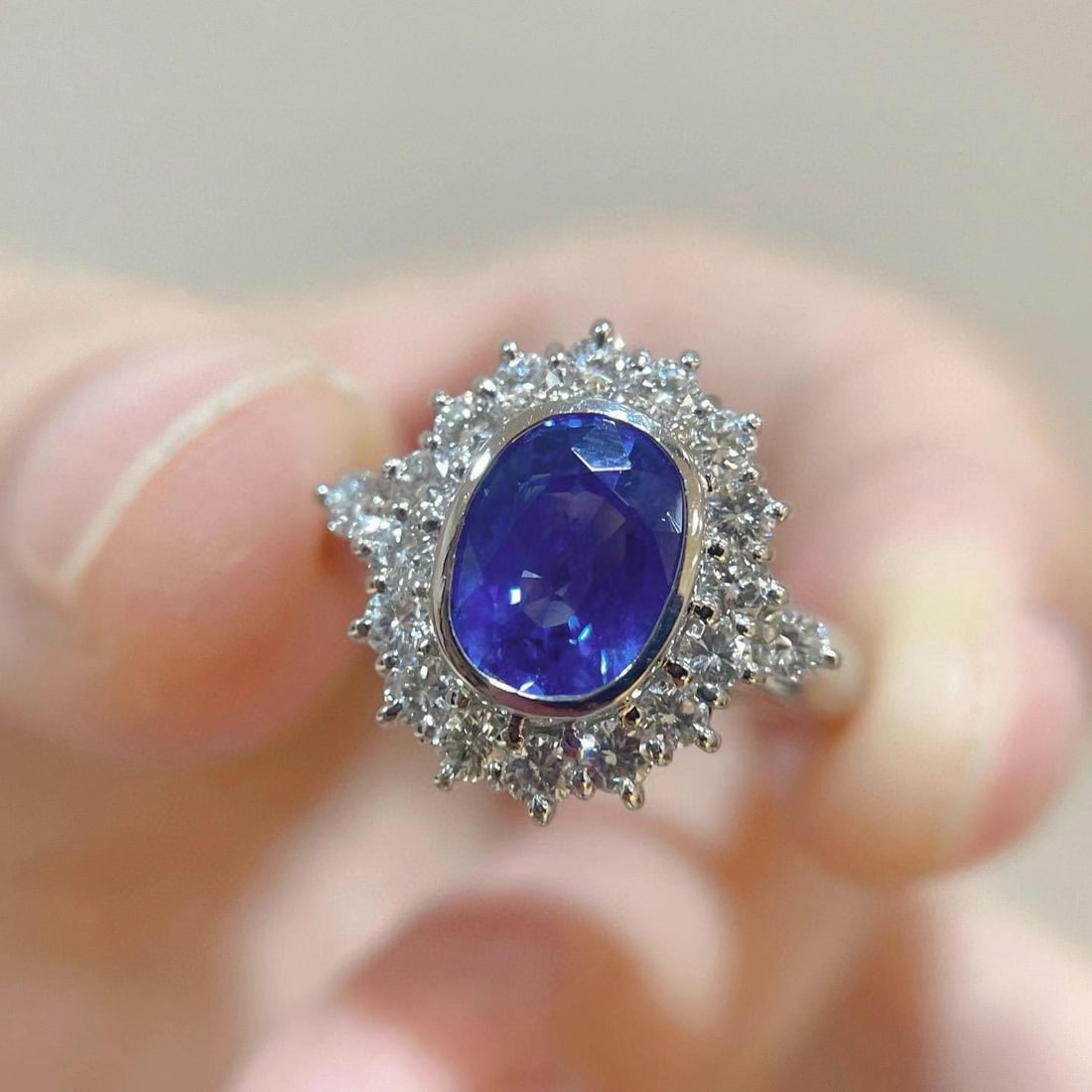 14k Gold 3.23 Ctw Natural Sapphire & Diamond Ring - 3