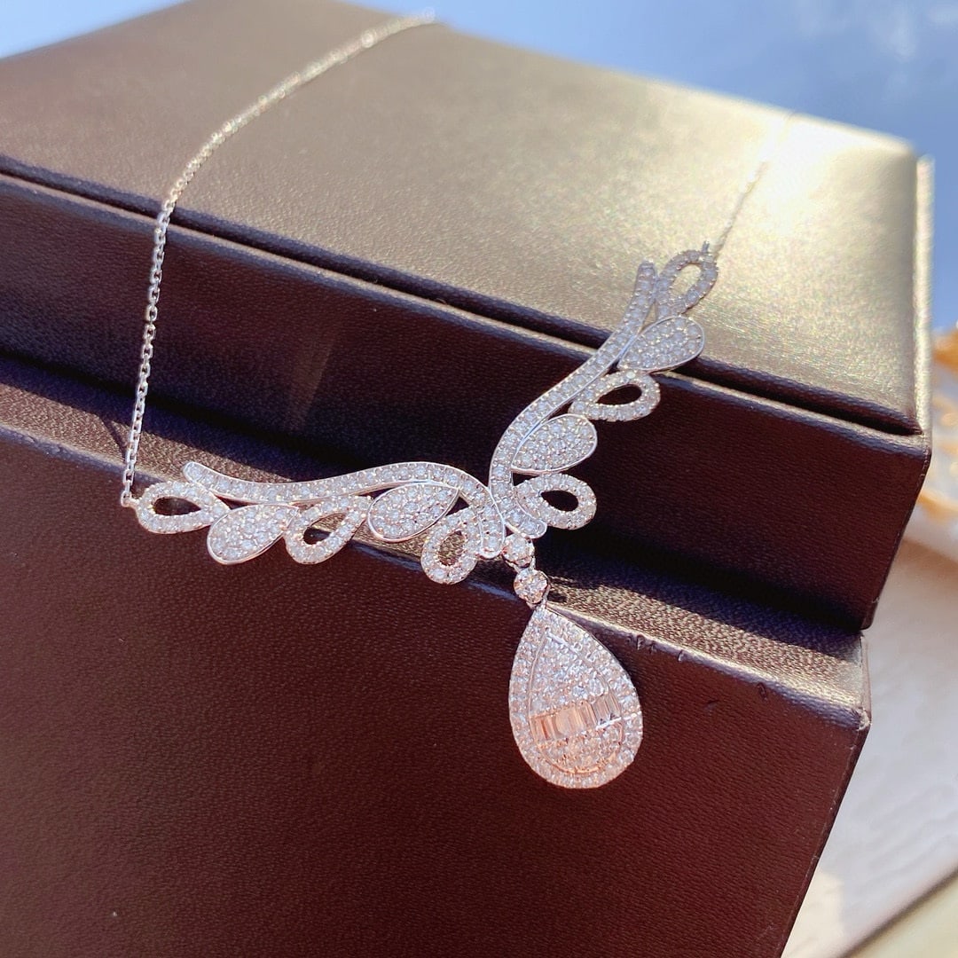 14k Gold 1 Ct Natural H Diamond Necklace - 6