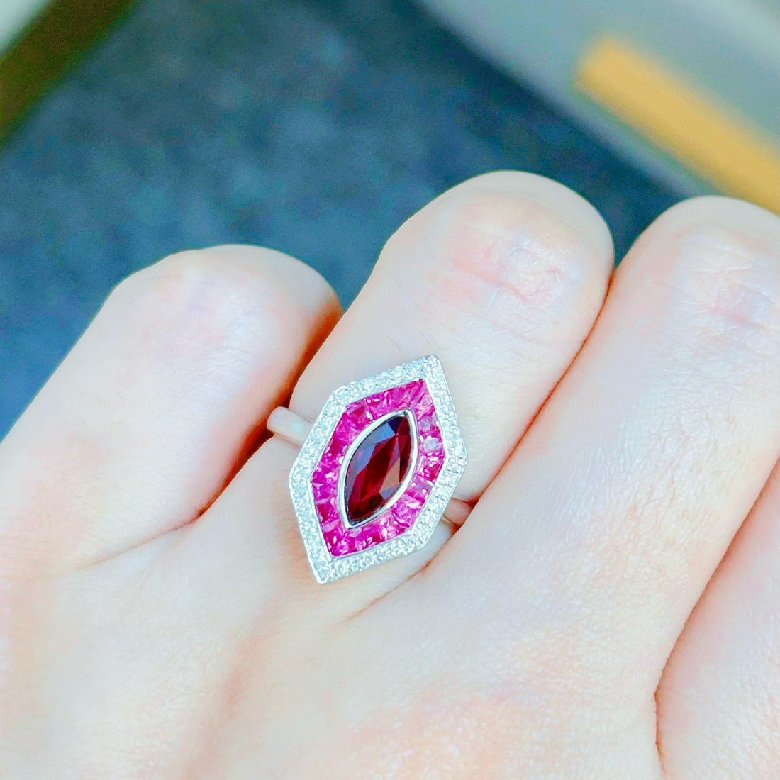 14k Gold 1.20 Ctw Natural Ruby & Diamond Ring - 5