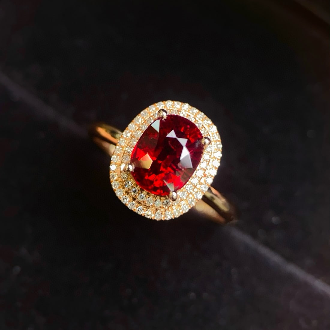 14k Gold 2.25 Ctw Natural Tourmaline & Diamond Ring - 4