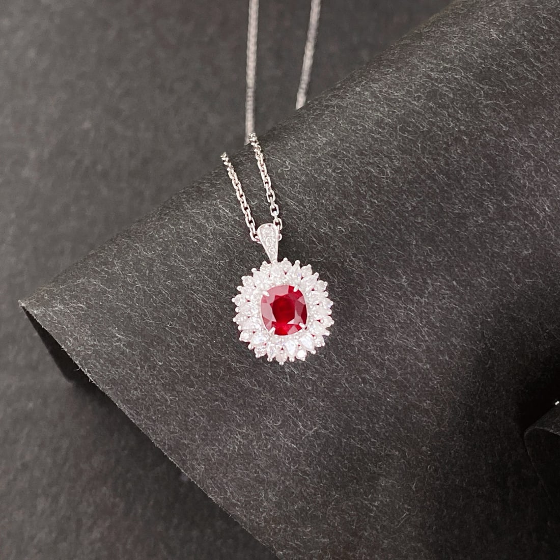 14k Gold 1.81 Ctw Natural Ruby & Diamond Ring/pendant( Without Chain ) - 6