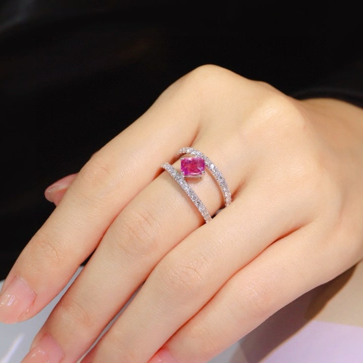 14k Gold 1.87 Ctw Natural Sapphire & Diamond Ring - 5