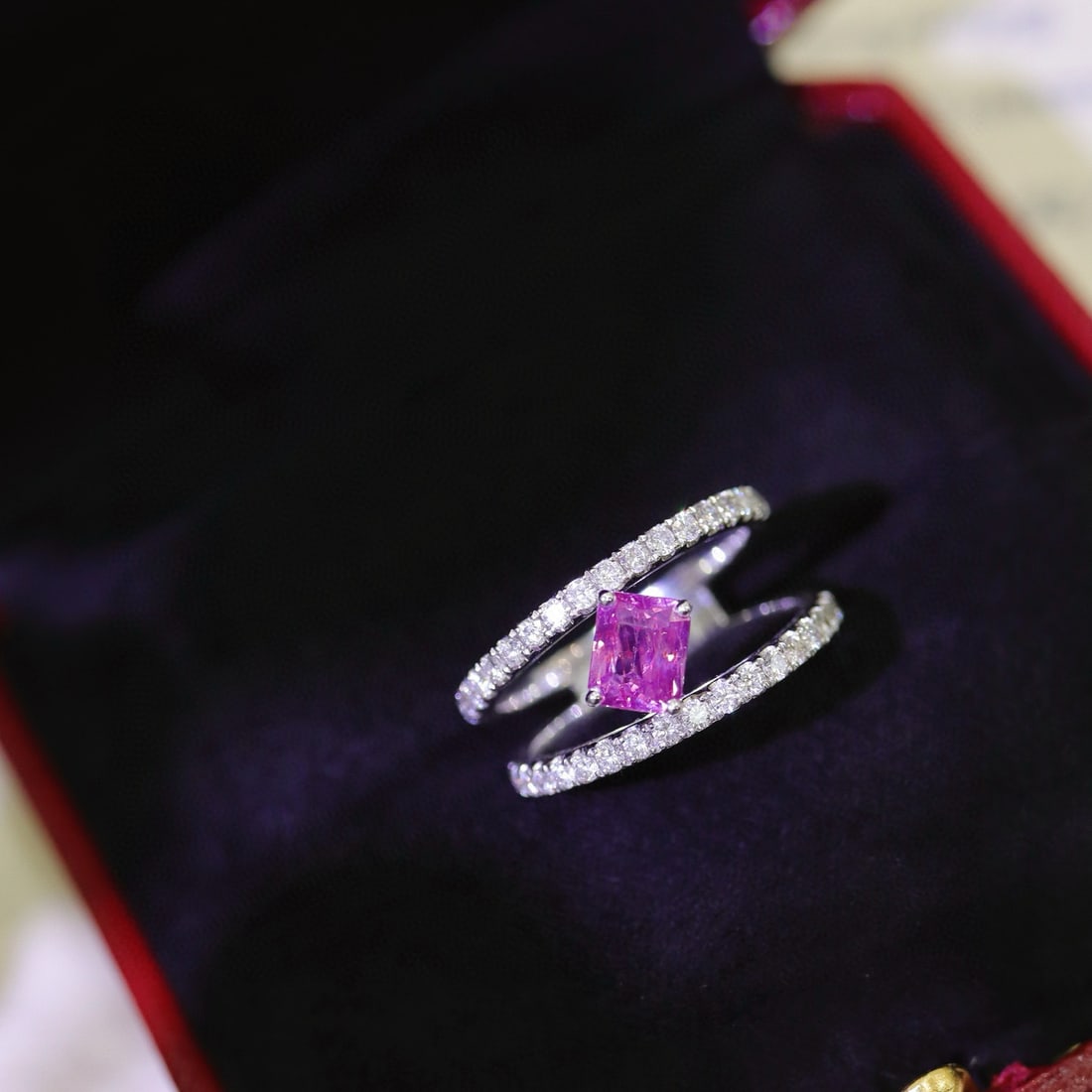 14k Gold 1.87 Ctw Natural Sapphire & Diamond Ring - 6