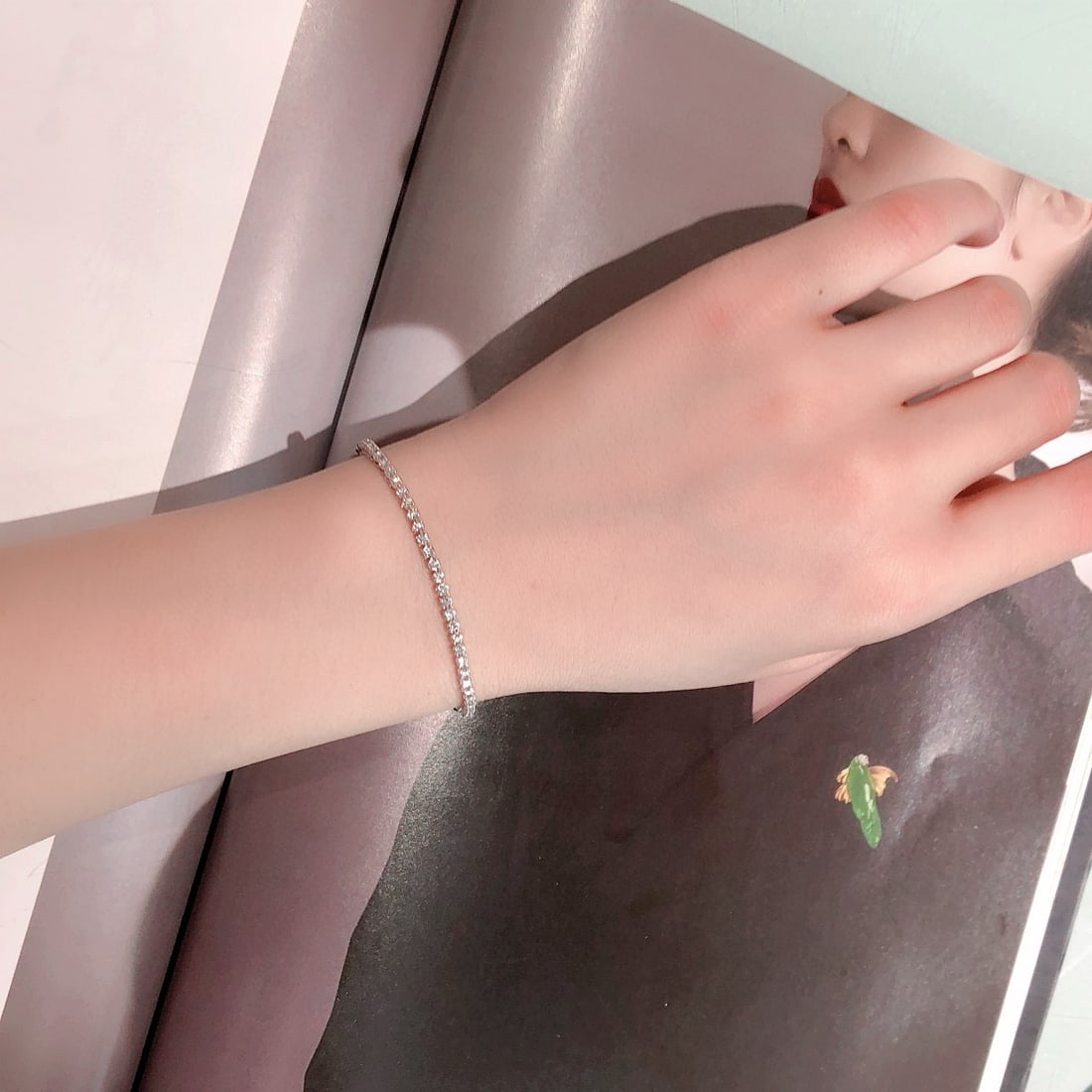 14k Gold 0.45 Ct Natural H Diamond Bracelet - 4