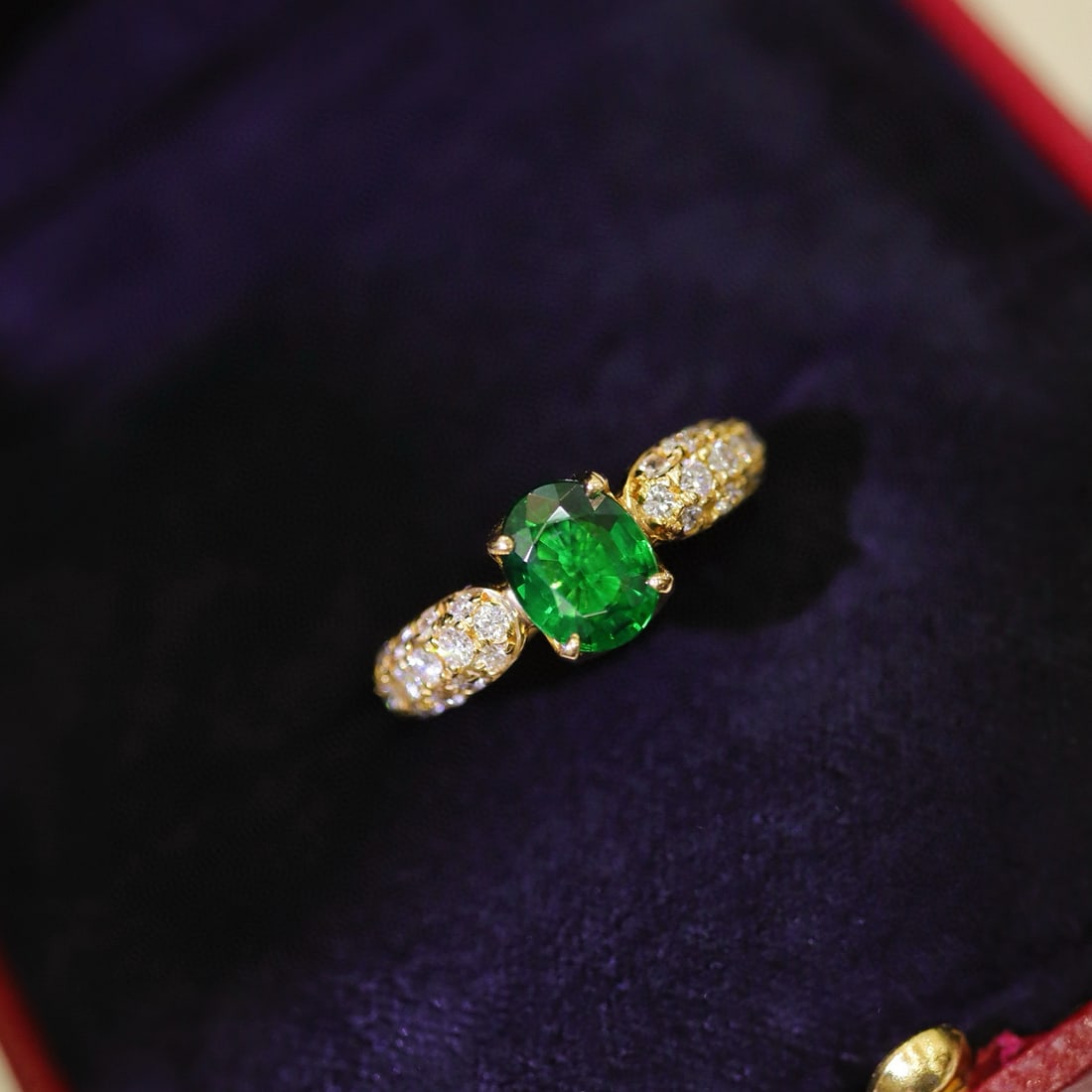 14k Gold 1.74 Ctw Natural Tourmaline & Diamond Ring - 4