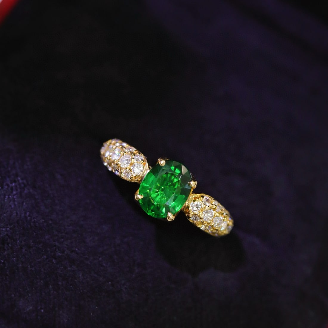 14k Gold 1.74 Ctw Natural Tourmaline & Diamond Ring - 7