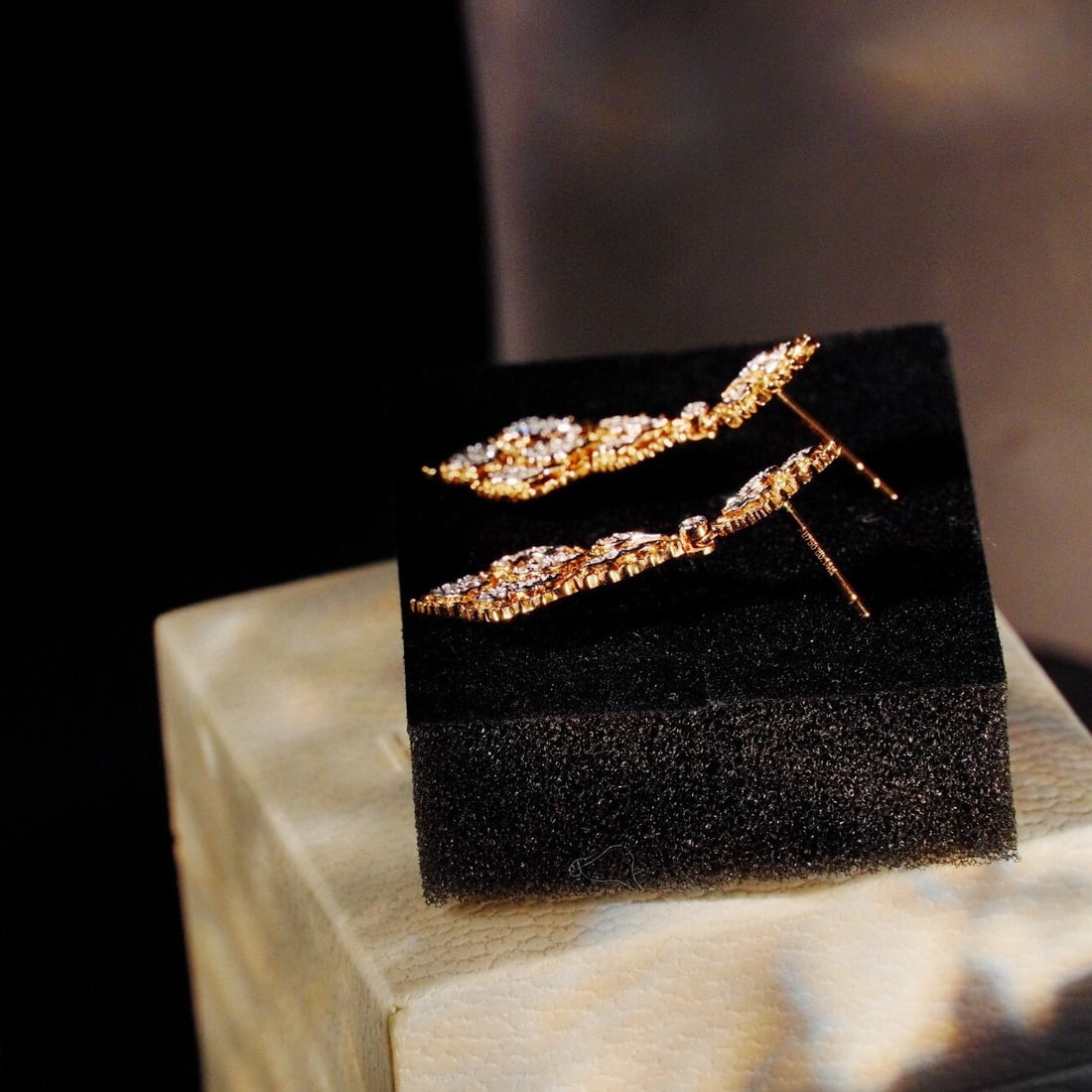 14k Gold 0.28 Ct Natural H Diamond Earrings - 2