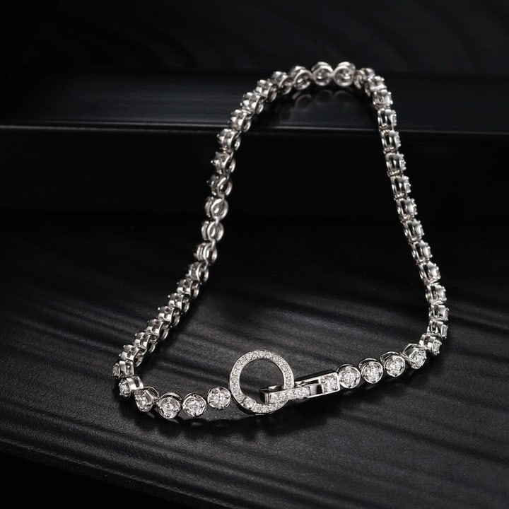 14k Gold 1.2 Ct Natural H Diamond Bracelet - 7