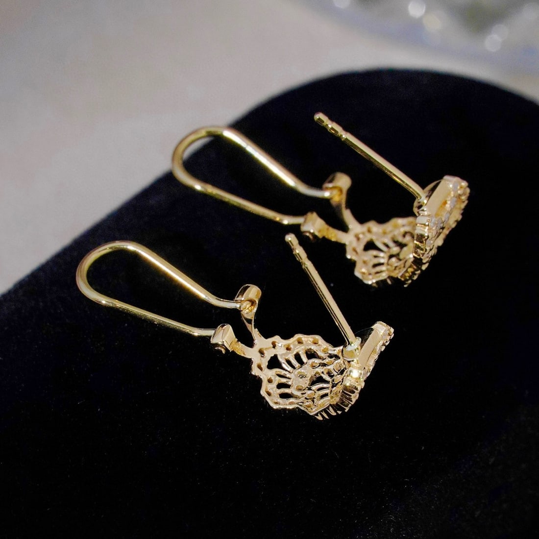 14k Gold 0.5 Ct Natural H Diamond Earrings - 6