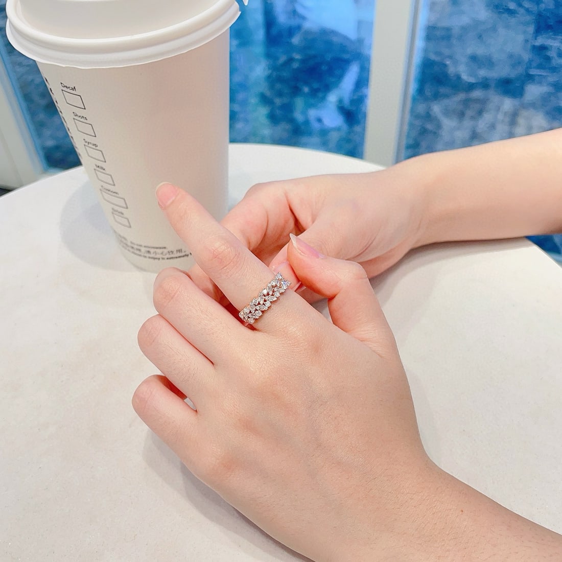 14k Gold 0.49 Ctw Natural H Diamond Ring - 3