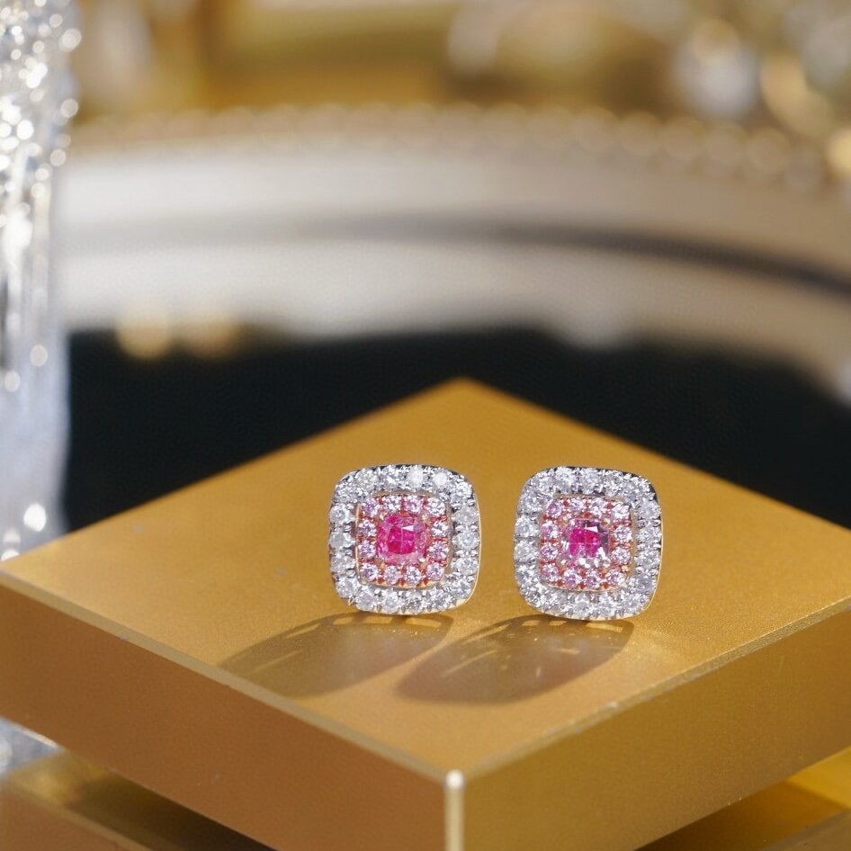 14k Gold 1.10 Ct Natural Color Diamond Earrings: Ref:230942271 // gold content:14k gold // main gemstone:diamond // shape:multiply // carat weight:1. 10ct // clarity grade:vs-si // color:color // treatment:natural // Condition: NewLow Estimate: