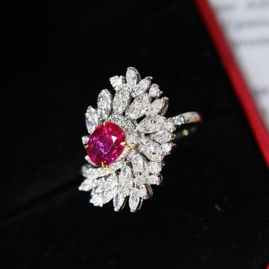 14k Gold 1.20 Ctw Natural Ruby & Diamond Ring - 2