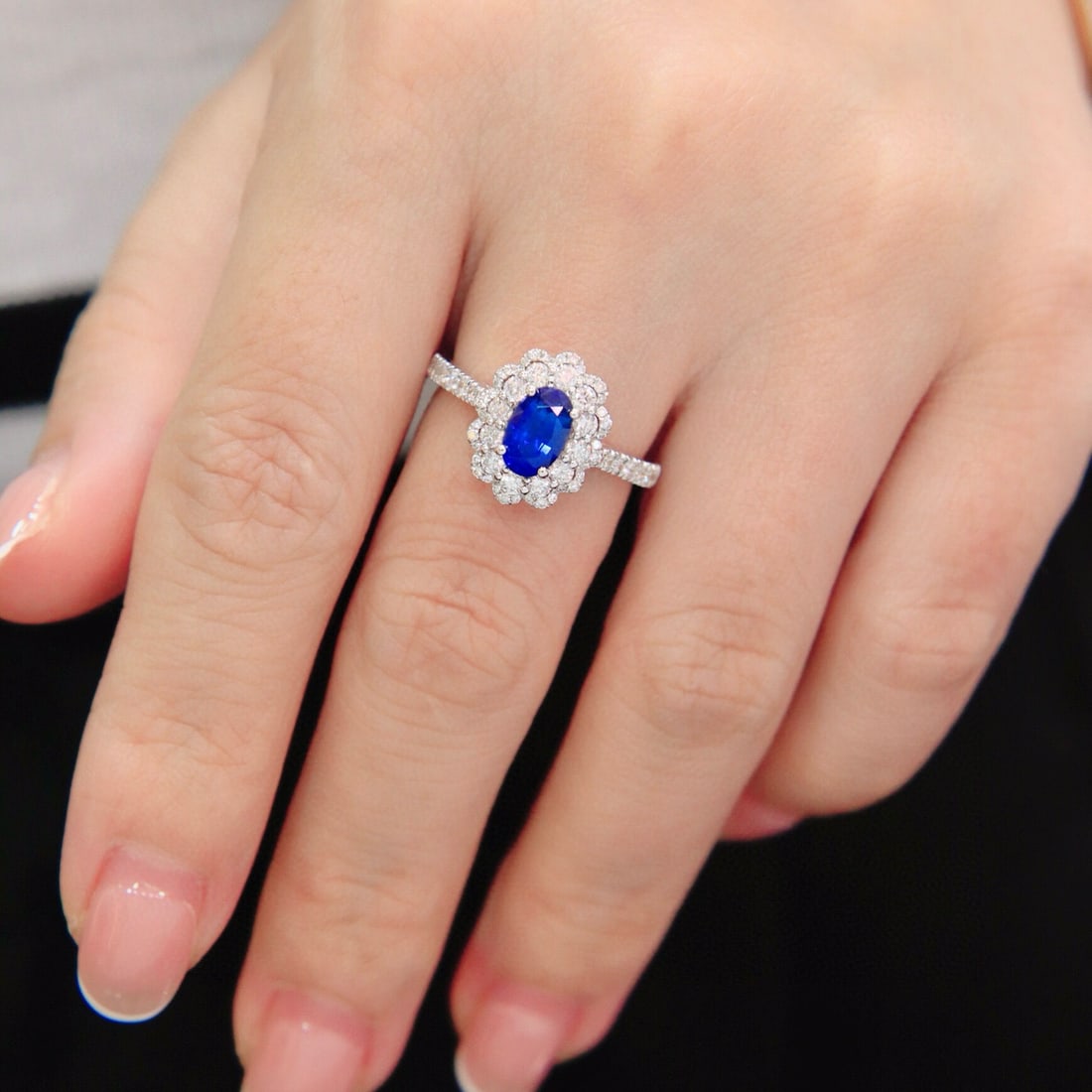 14k Gold 1.78 Ctw Natural Sapphire & Diamond Ring - 5