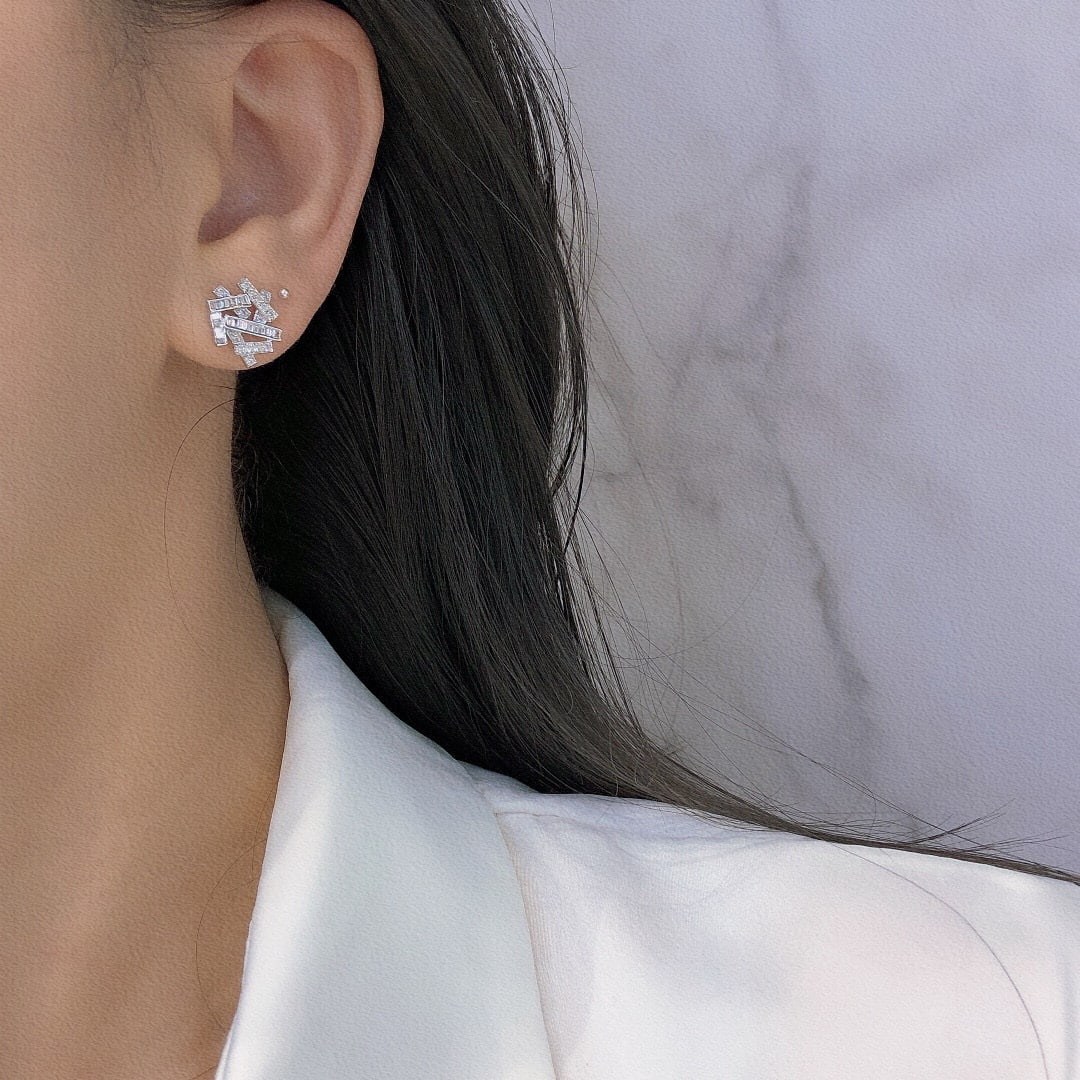 14k Gold 0.6 Ct Natural H Diamond Earrings - 4