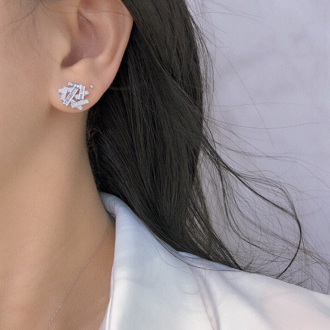 14k Gold 0.6 Ct Natural H Diamond Earrings - 5