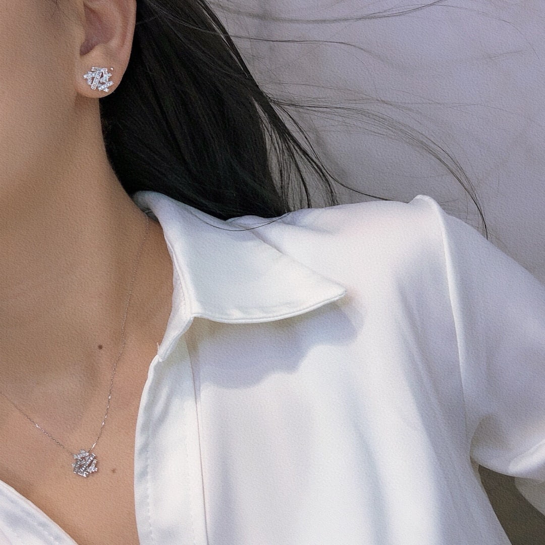 14k Gold 0.6 Ct Natural H Diamond Earrings - 6